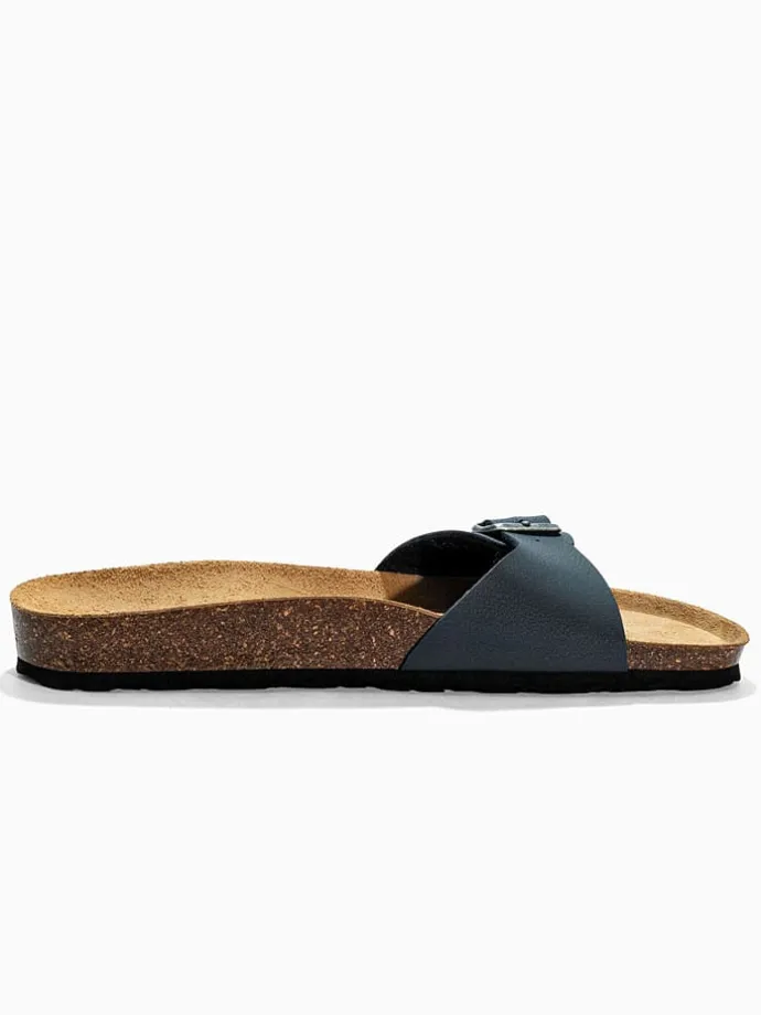 Slippers "Jasmin" donkerblauw