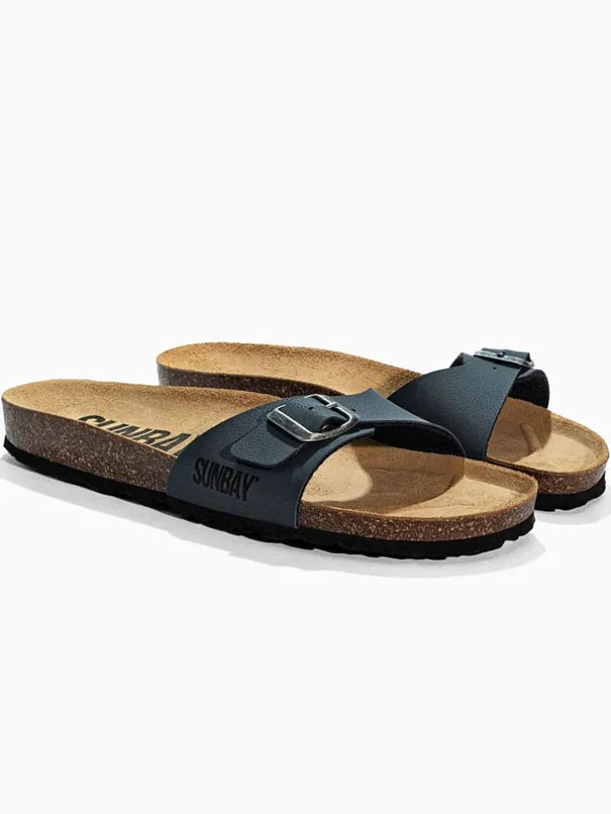 Slippers "Jasmin" donkerblauw
