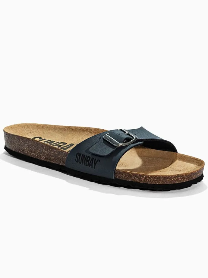 Slippers "Jasmin" donkerblauw