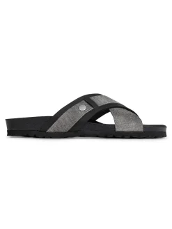 Slippers "Samy" zwart/grijs