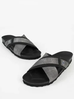 Slippers "Samy" zwart/grijs