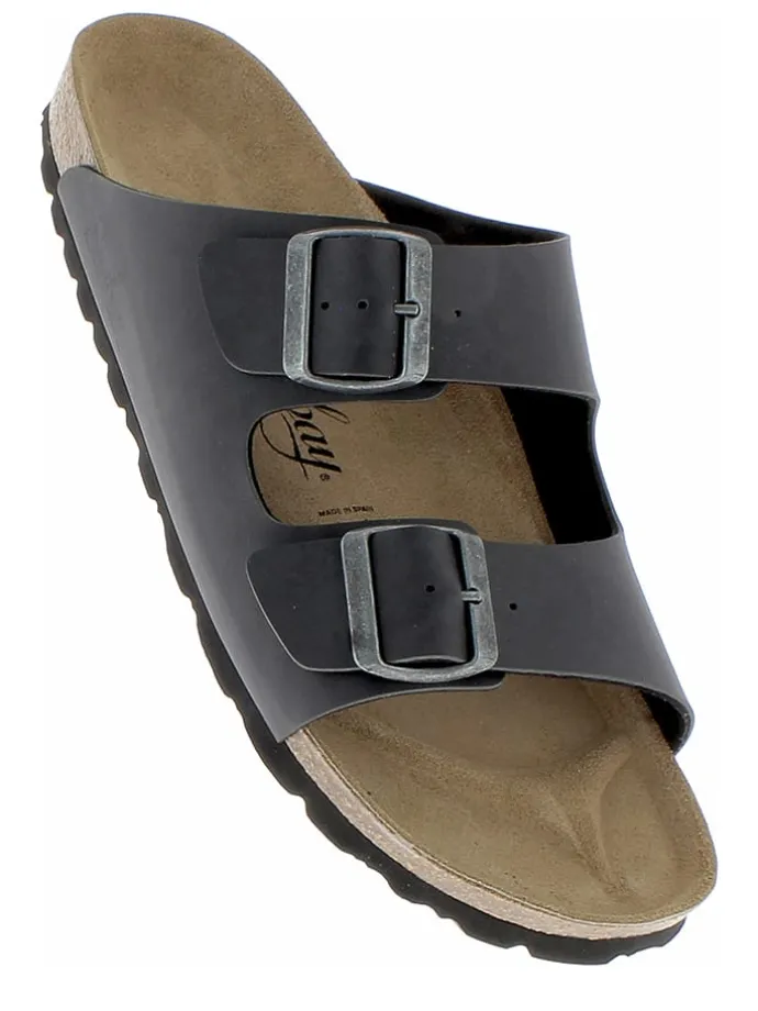 Slippers "Trefle" antraciet