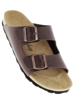 Slippers "Trefle" bruin