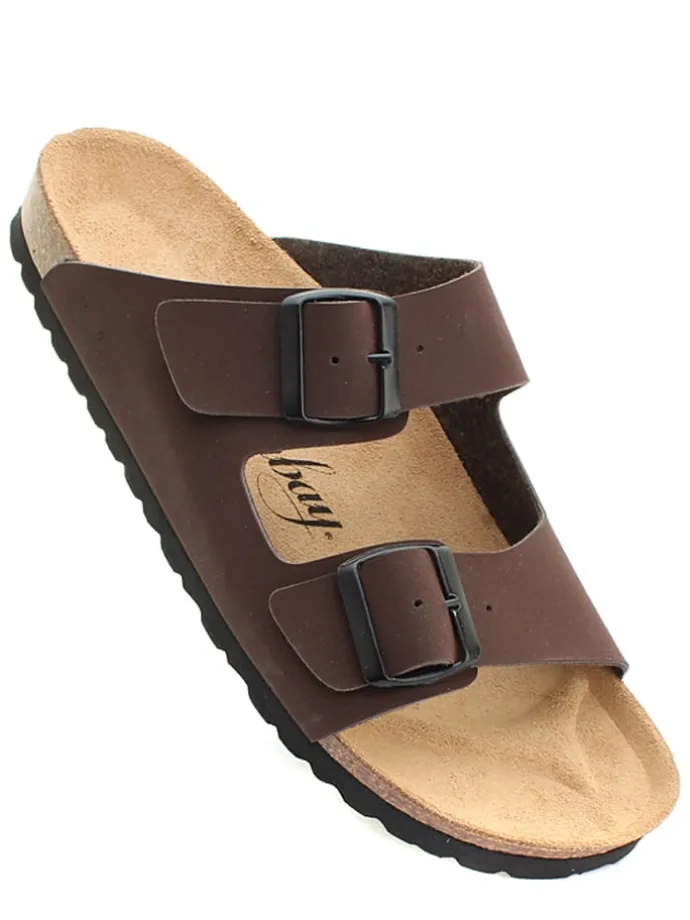 Slippers "Trefle" bruin