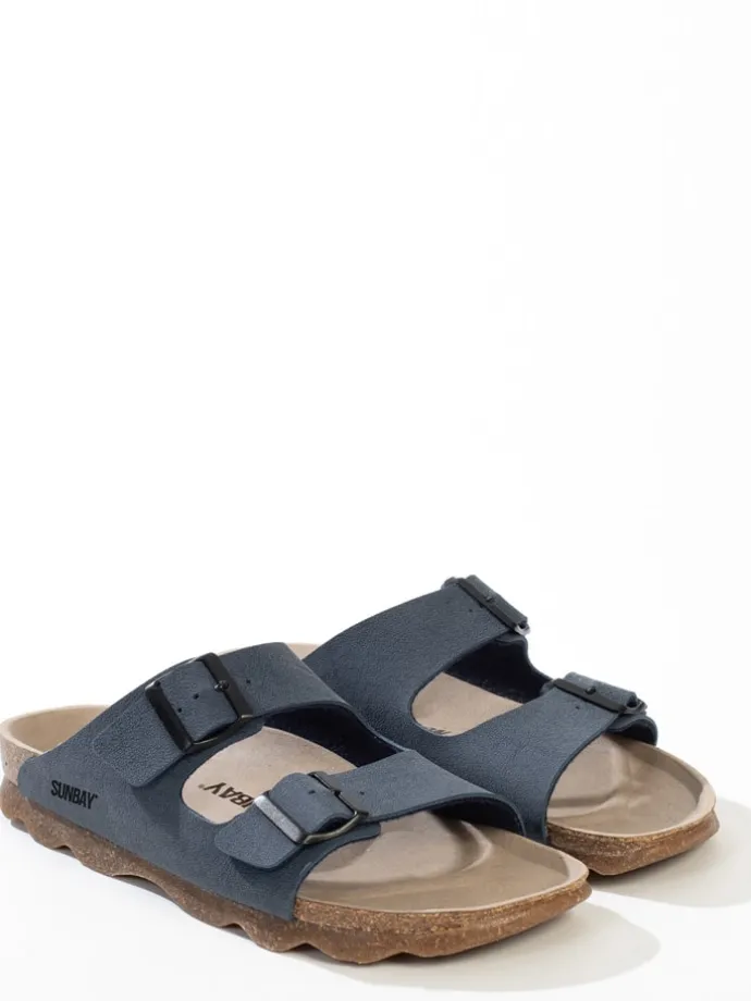 Slippers "Trefle" donkerblauw