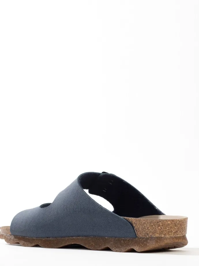 Slippers "Trefle" donkerblauw