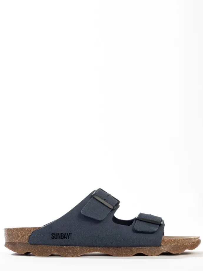 Slippers "Trefle" donkerblauw