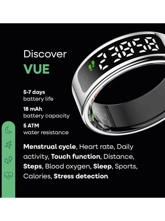 Smartring "Elite VUE" zilverkleurig