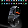 Smartwatch "QS16" zwart/lichtroze