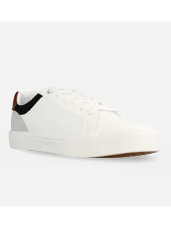 Sneakers "Brixton" wit/lichtbruin