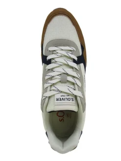Sneakers bruin/crème