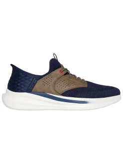 Sneakers donkerblauw/lichtbruin