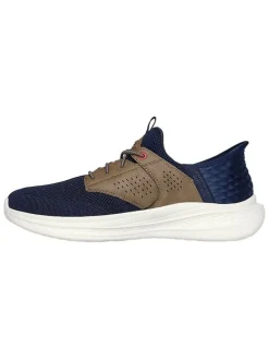 Sneakers donkerblauw/lichtbruin