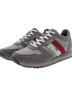 Sneakers grijs/rood