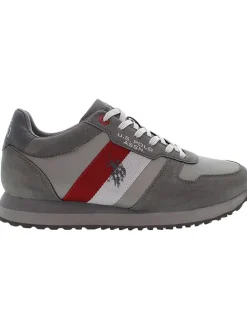 Sneakers grijs/rood