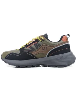 Sneakers kaki/donkerblauw