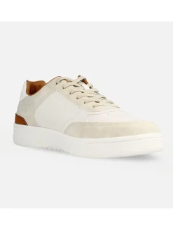 Sneakers "Louis" wit/beige/lichtbruin
