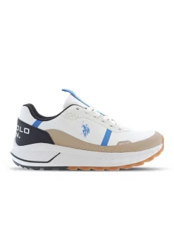 Sneakers wit/beige/donkerblauw
