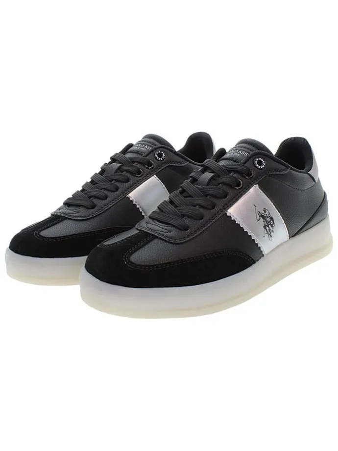 Sneakers zwart/zilverkleurig
