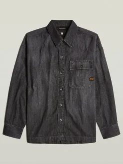 Spijkerblouse antraciet