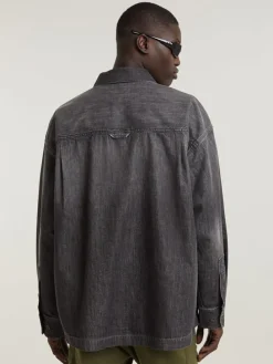 Spijkerblouse antraciet