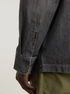 Spijkerblouse antraciet
