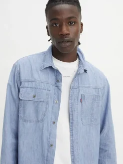 Spijkerblouse "Auburn Worker" - relaxed fit - lichtblauw