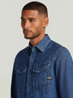 Spijkerblouse "Dakota" - slim fit - blauw