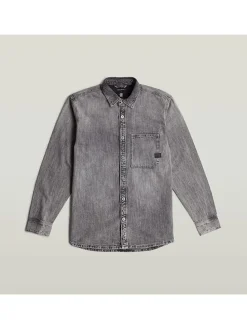 Spijkerblouse grijs