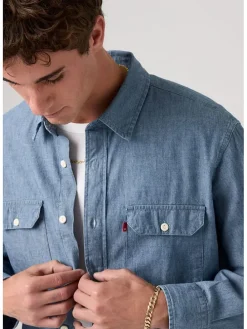 Spijkerblouse lichtblauw