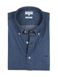 Spijkerblouse - regular fit - donkerblauw