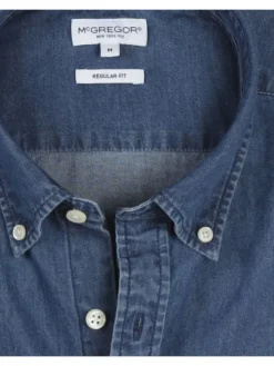 Spijkerblouse - regular fit - donkerblauw