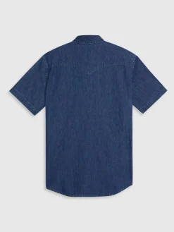 Spijkerblouse - regular fit - donkerblauw