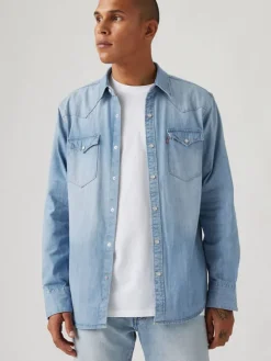 Spijkerblouse - regular fit - lichtblauw