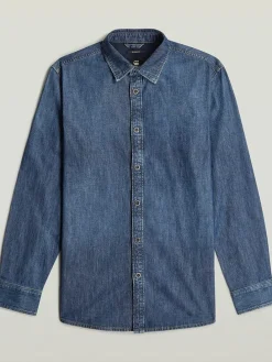 Spijkerblouse - slim fit - blauw