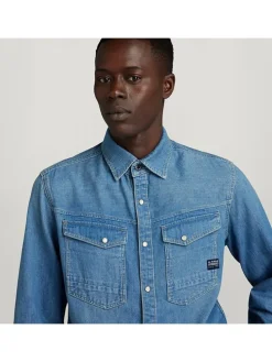 Spijkerblouse - slim fit - lichtblauw