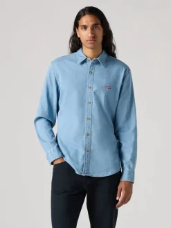 Spijkerblouse - slim fit - lichtblauw