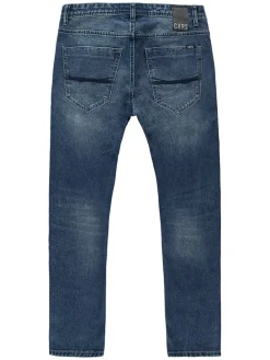 Spijkerbroek "Newark" - tapered fit - donkerblauw