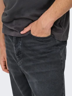 Spijkerbroek "Onsfade" - loose fit - antraciet