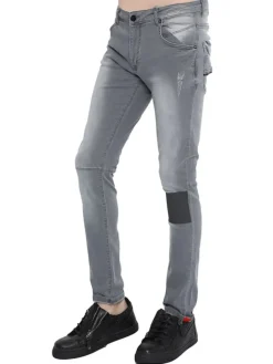 Spijkerbroek - skinny fit - grijs