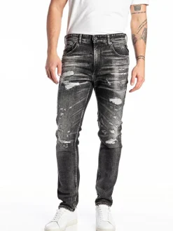 Spijkerbroek - slim fit antraciet
