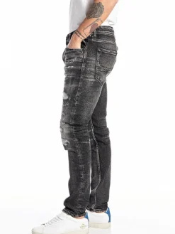 Spijkerbroek - slim fit antraciet
