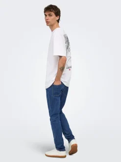 Spijkerbroek - slim fit - donkerblauw