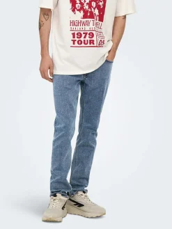 Spijkerbroek - slim fit - grijs