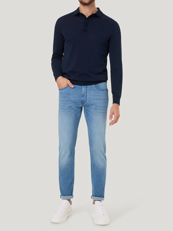 Spijkerbroek - slim fit - lichtblauw
