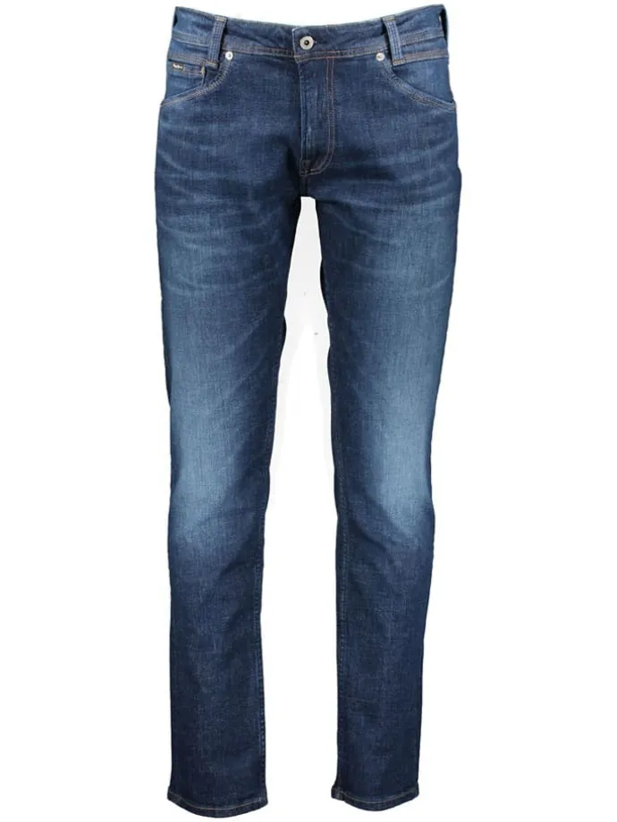 Spijkerbroek "Spike" - tapered fit - donkerblauw