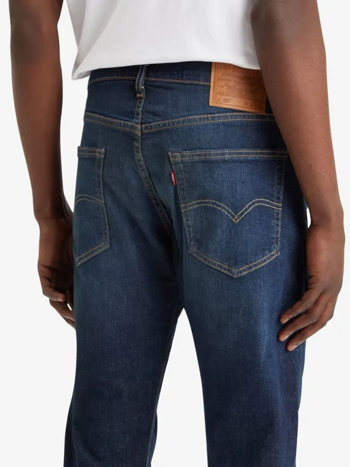 Spijkerbroek "502" - tapered fit - donkerblauw