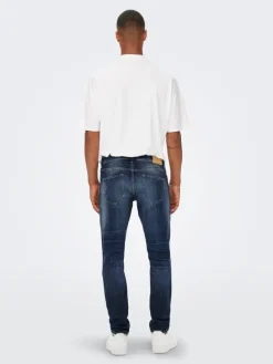 Spijkerbroek "Weft" - slim fit - donkerblauw