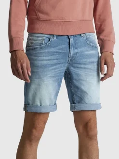 Spijkershort blauw
