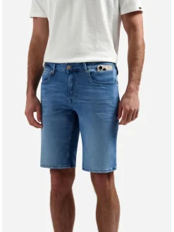 Spijkershort blauw